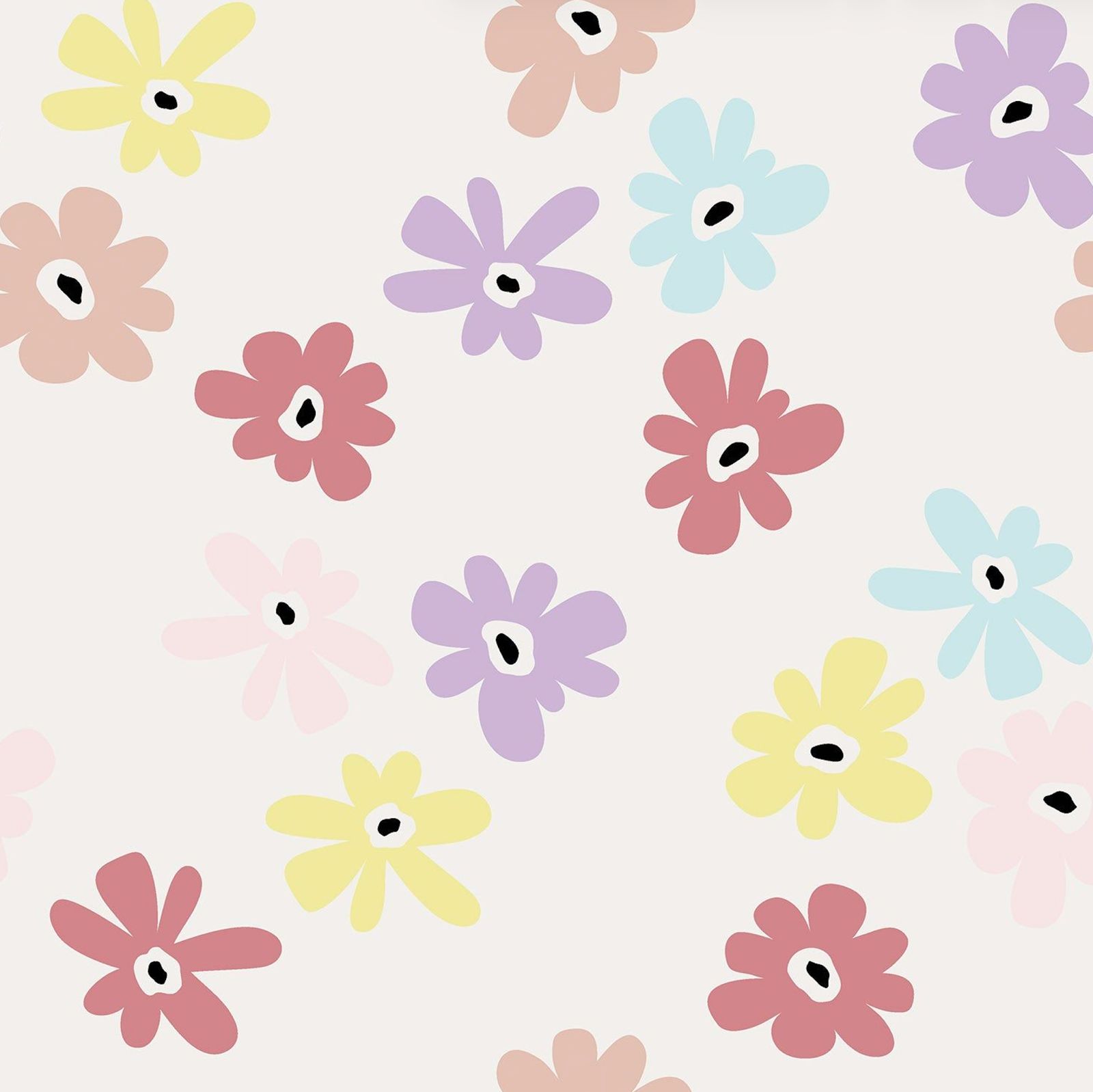 M12 – Tört fehér, színes virágokkal